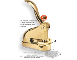 Shiny EG Deluxe Embossing Seal - Gold Plated - Customize and Personalize -  Buy Now