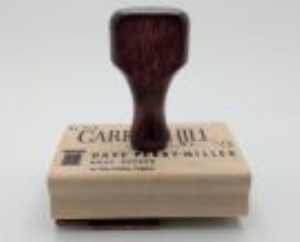 Traditional Rubber Stamp with up to 7 lines of text and up to 3in. in width.